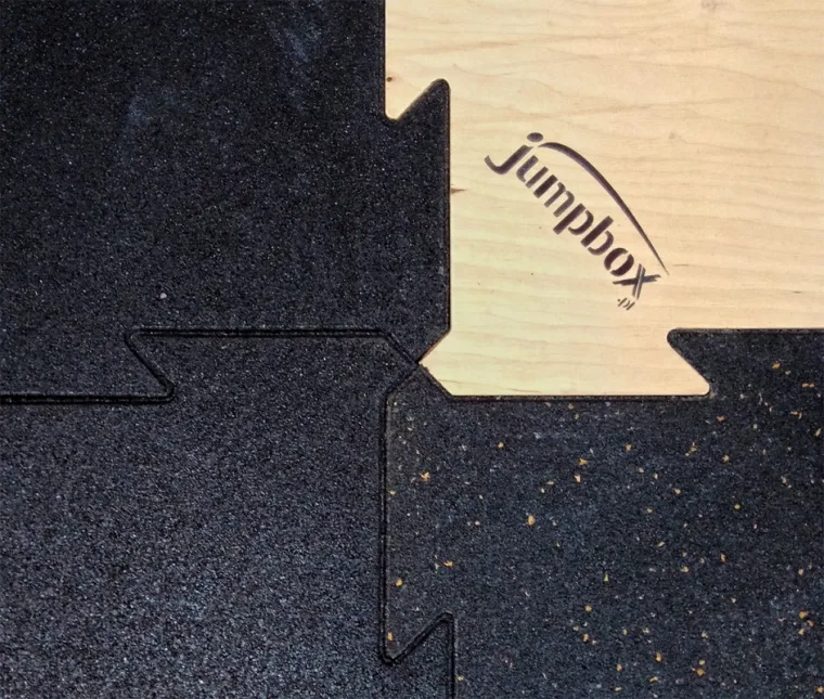 Podłoga podest na siłownie Puzzel drewniany
